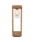 Lampe candela décor bois marron - 50x15x15 cm